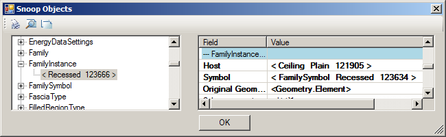Snoop light fixture family instance