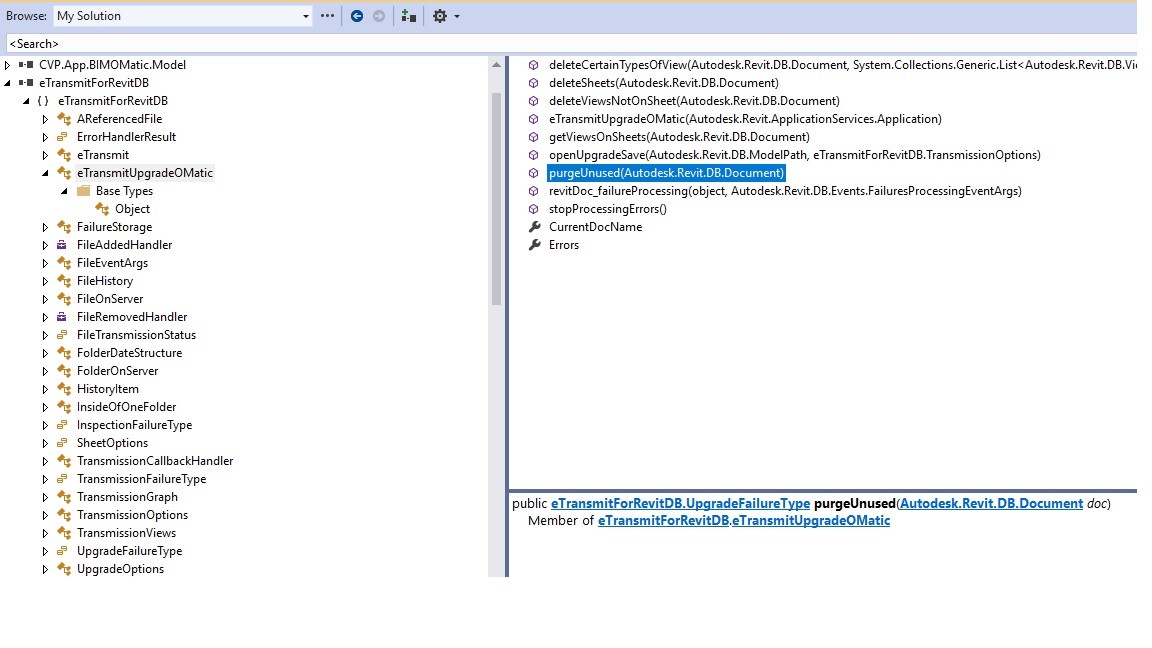 eTransmitForRevitDB.dll public methods