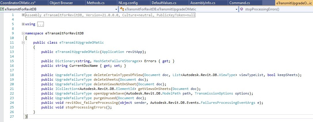eTransmitForRevitDB.dll public methods