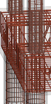 Rebar intersecting column