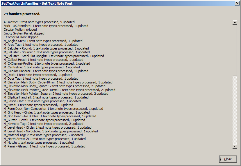 Reload family report