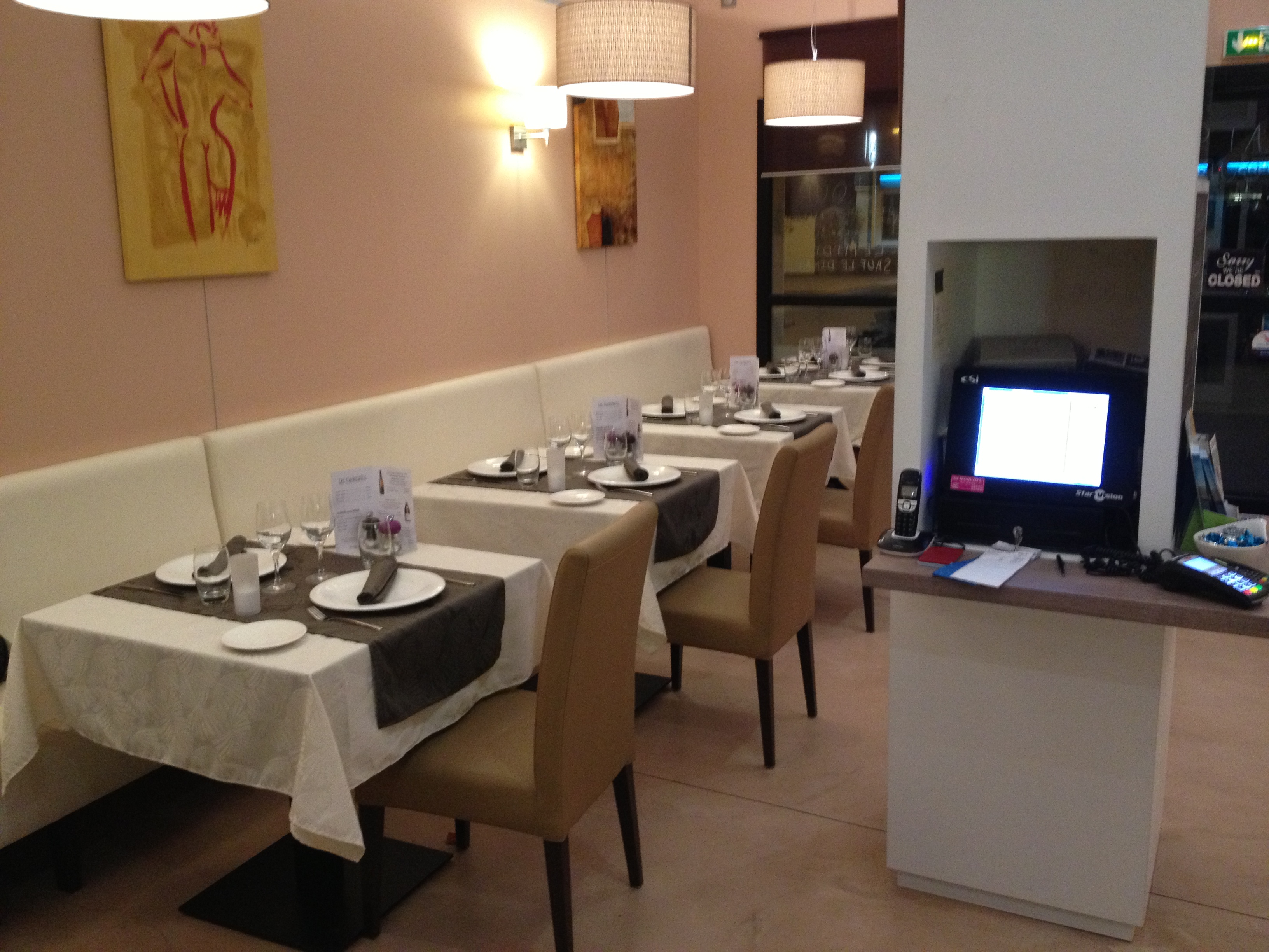 Updated real-world restaurant layout