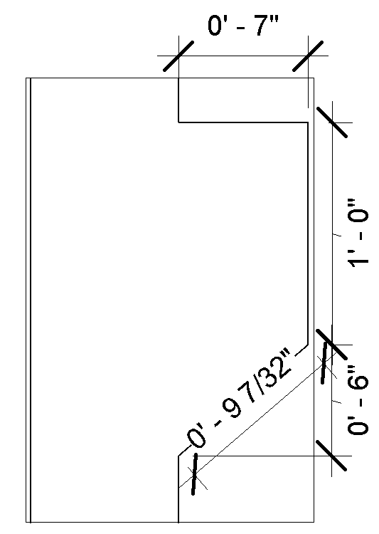 Creating vertical dimensioning
