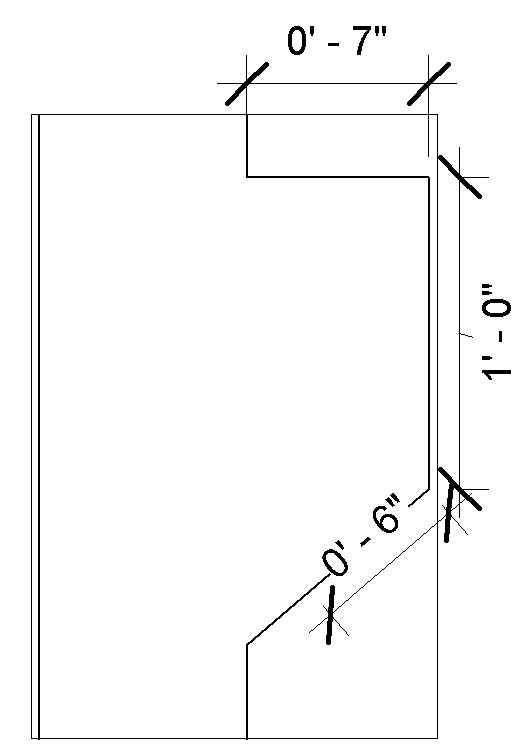 Creating vertical dimensioning