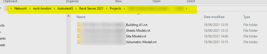 Revit Server projects