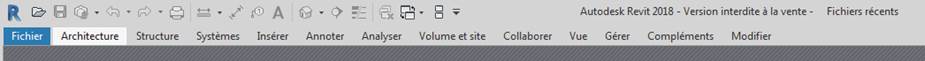 French Revit title bar