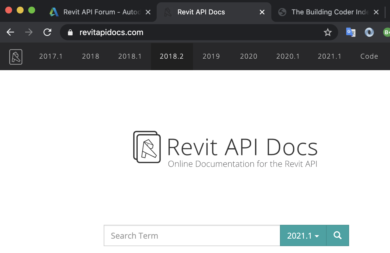RevitApiDocs for Revit 2021