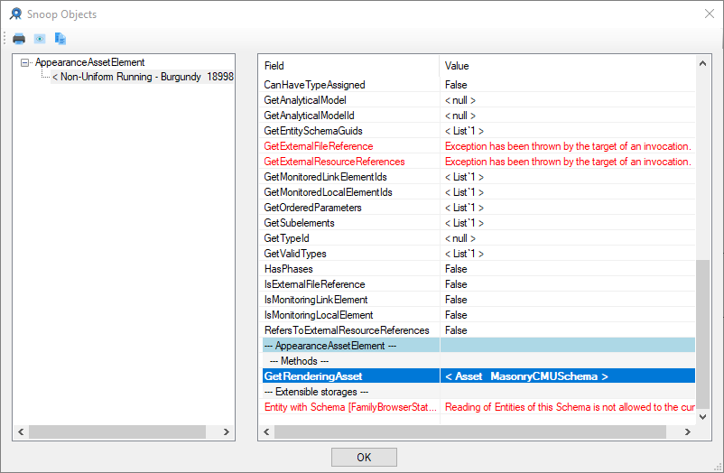 Snooping appearance assets