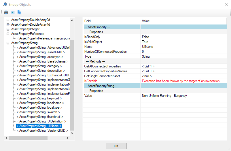 Snooping appearance assets