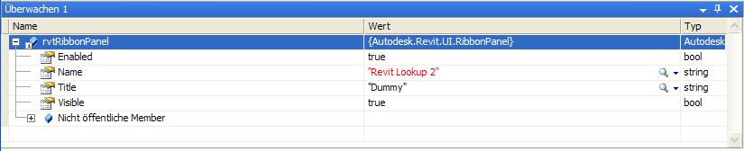 Ribbon panel name and title differ