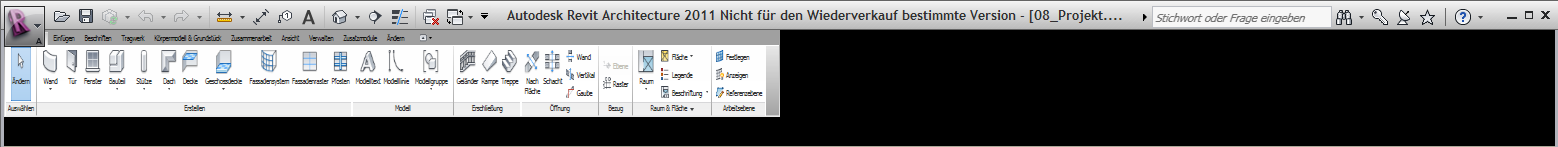Revit ribbon bar with scaling transform