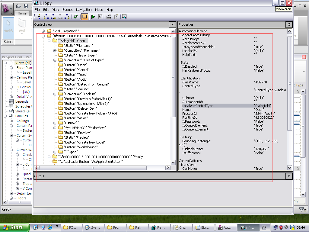 UISpy looking at an English version