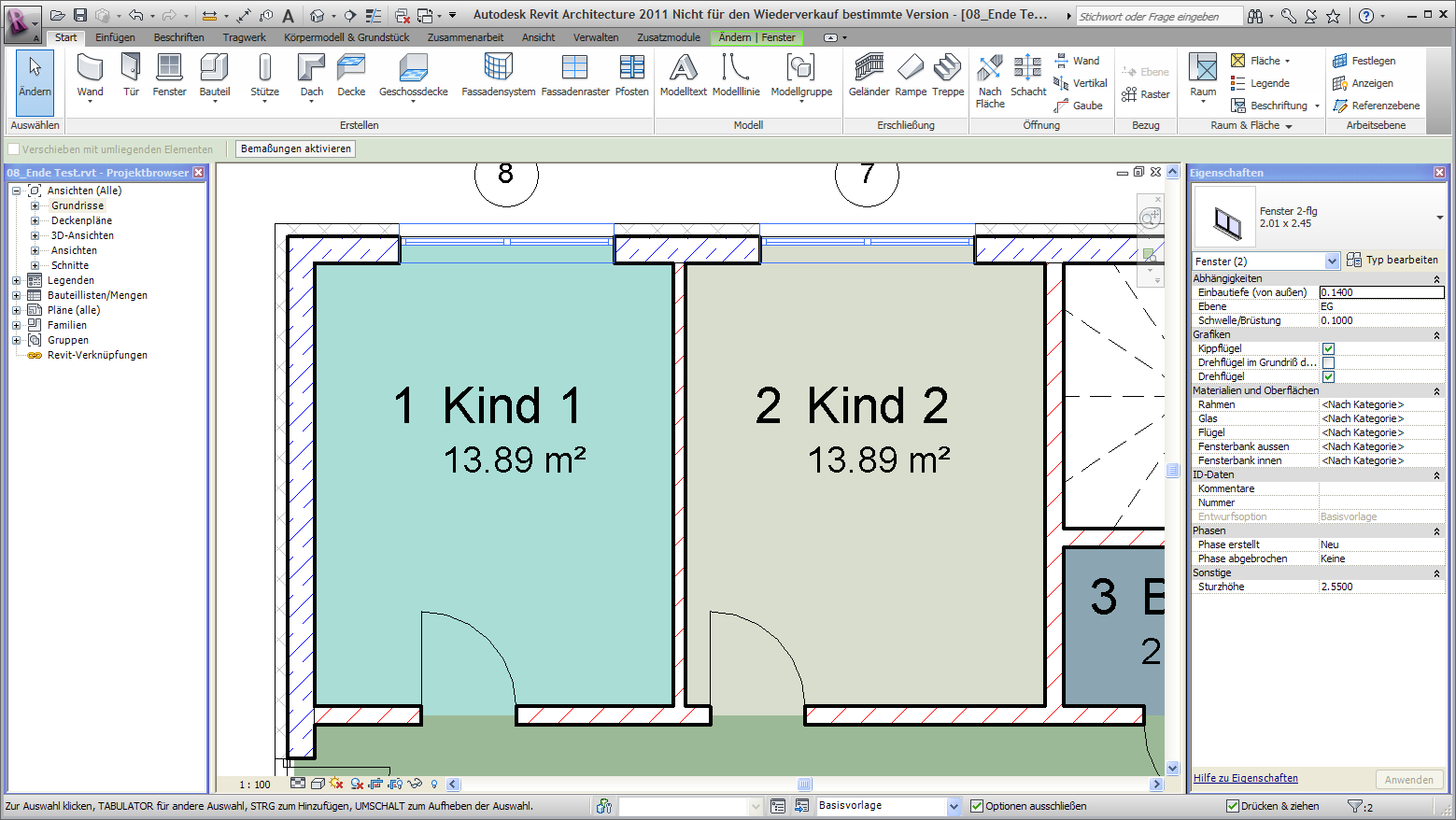 Two rooms with windows