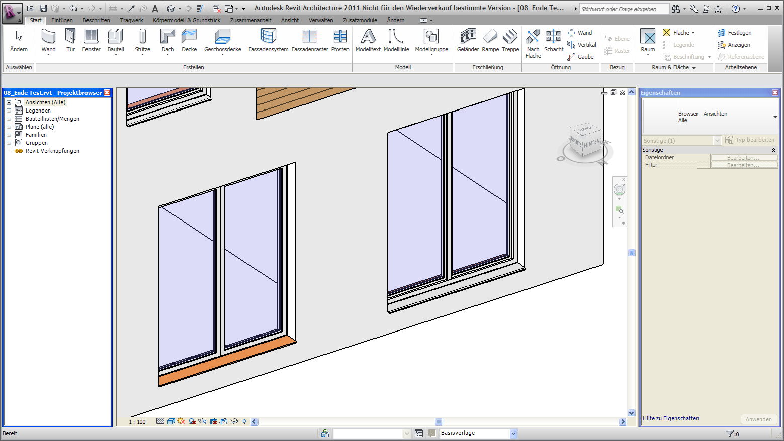 Flipped window facing the wrong way