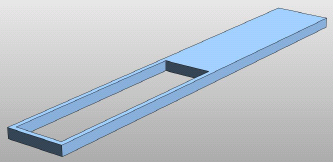 A box with a cut-out