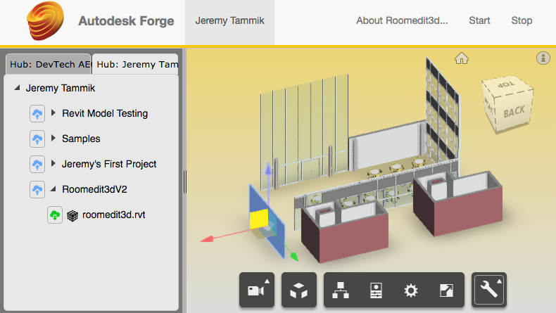 Roomedit3dv3 Forge extension in action
