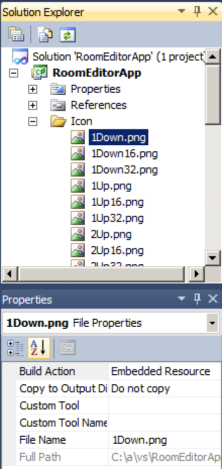 Embedded icon resources