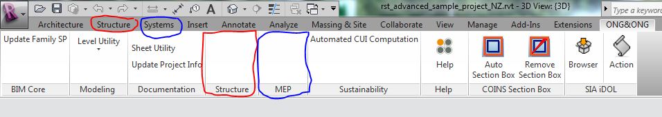 Structure and MEP ribbon panels