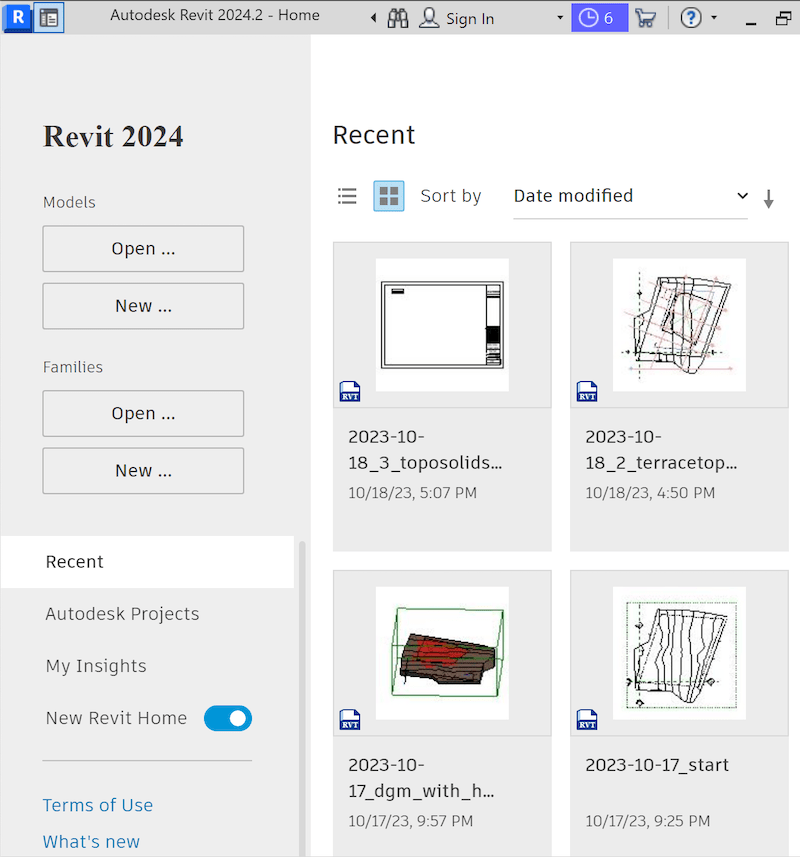 New Revit Home