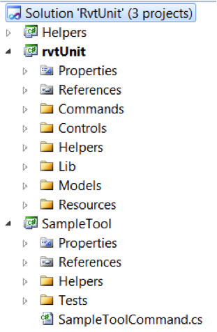 RvtUnit solution projects