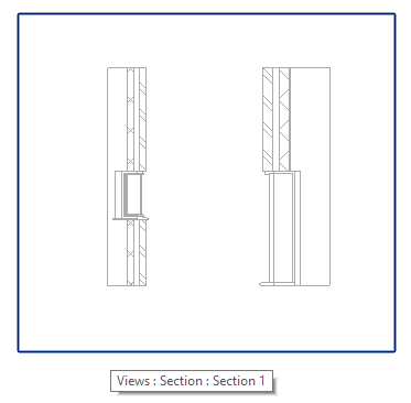 Cut geometry in section view