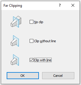 Section view far clipping setting
