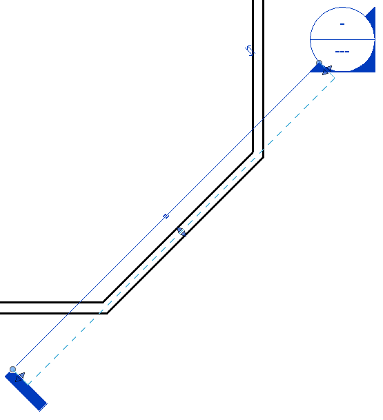 Dotted line in wall center