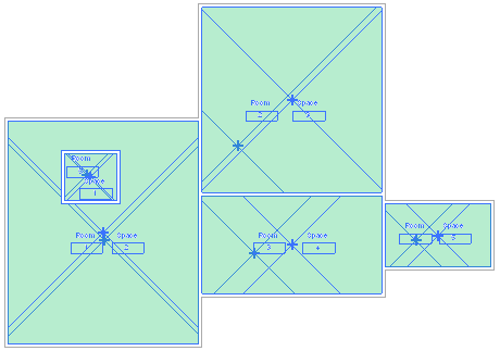Selected rooms and spaces