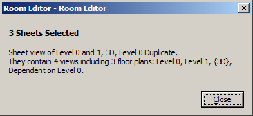 Selected sheets and the views they contain