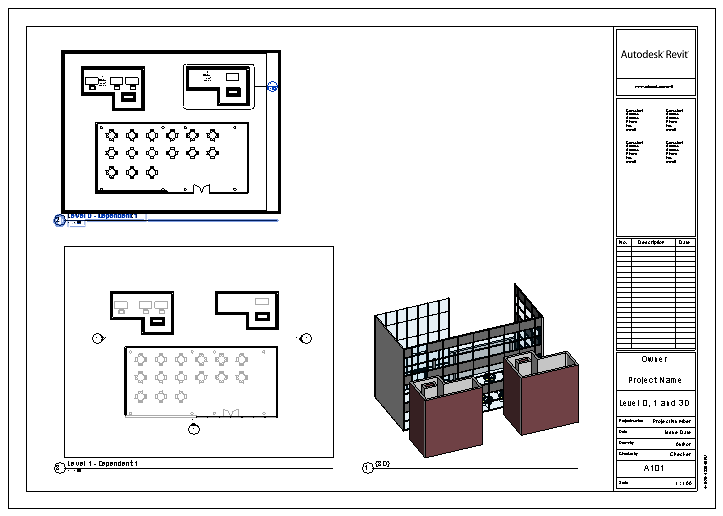 Sheet displaying three views