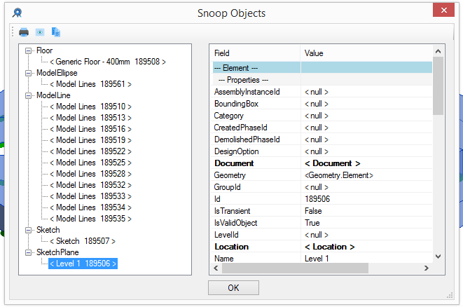 Snooping floor dependent elements