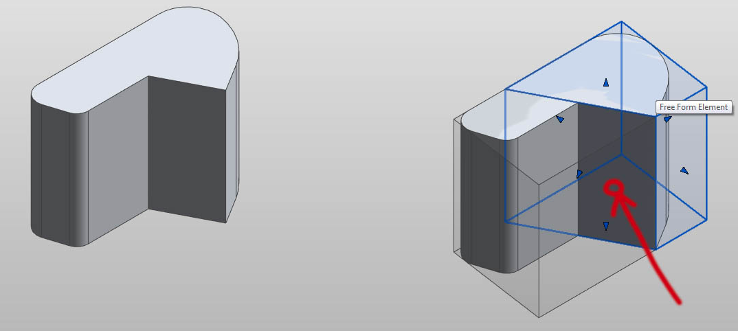 Sample split by solid generated from bounding box