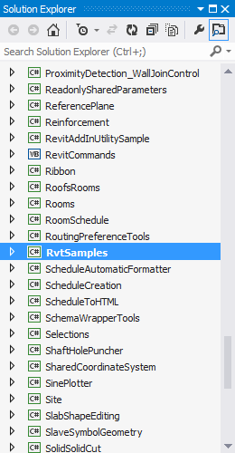 Revit 2016 SDK samples solution