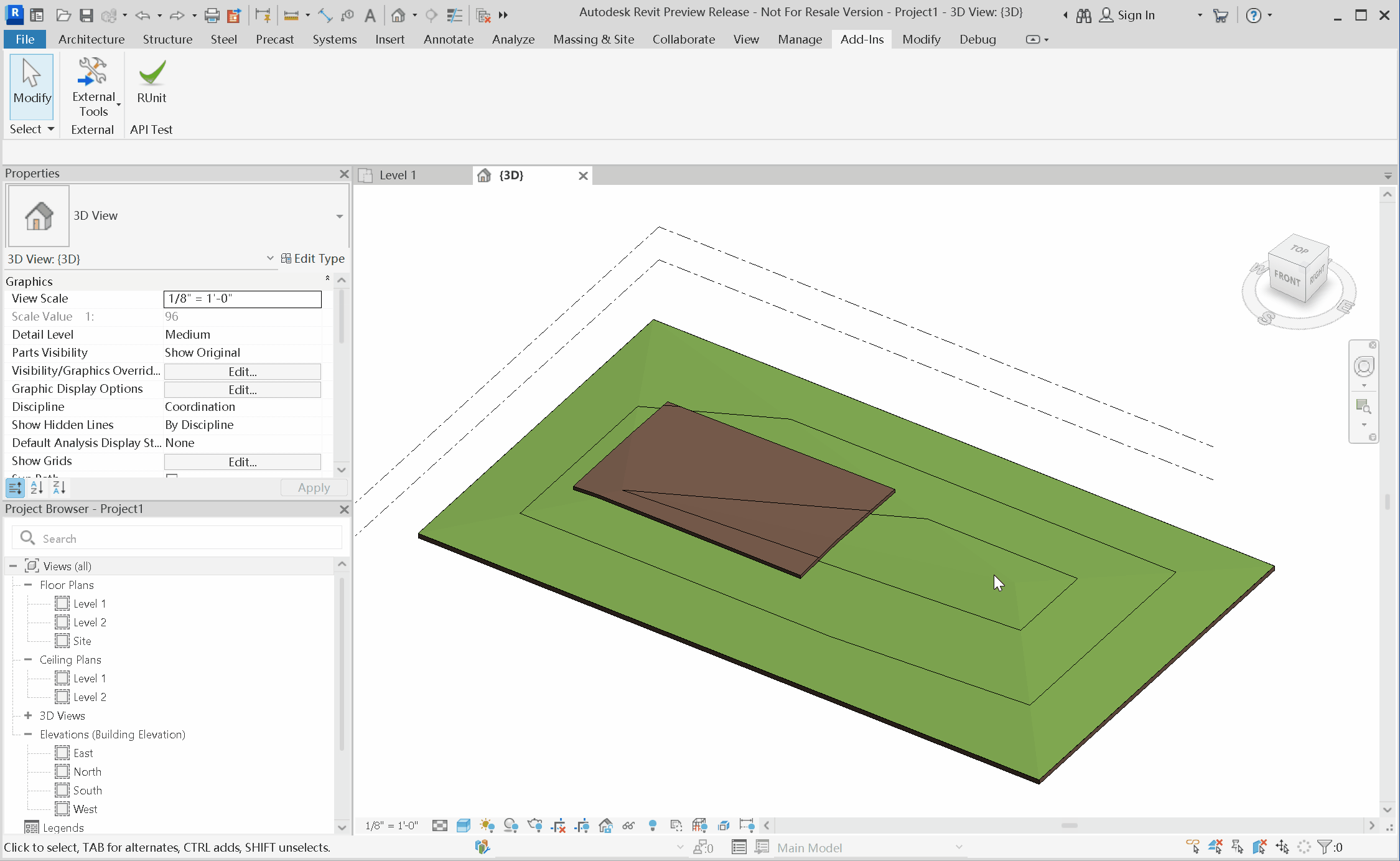 Toposolid subdivision material
