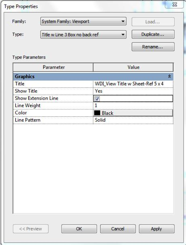 View title line check box