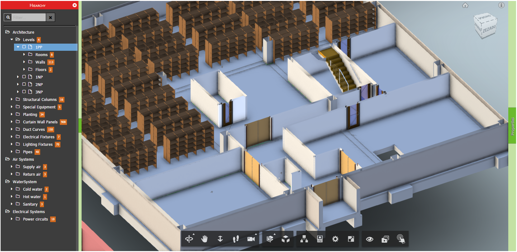 Viewer highlight room — a clean level cut