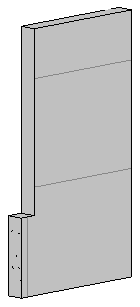 Simple wall with six top faces