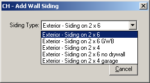 Wall siding selection