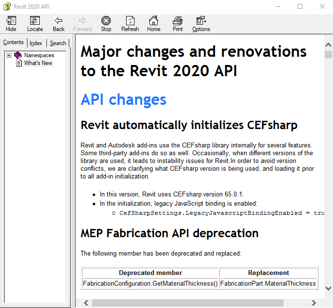 Revit 2020 API help on What's New