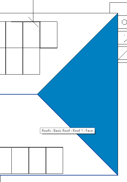 Roof face and filled region